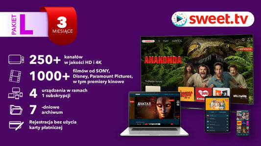 Sweet.tv Pakiet L + Polsat na 3 miesiąc