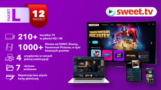 Karta podarunkowa SWEET.TV L 12 miesięcy