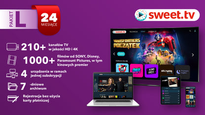 Karta podarunkowa SWEET.TV L 24 miesięcy