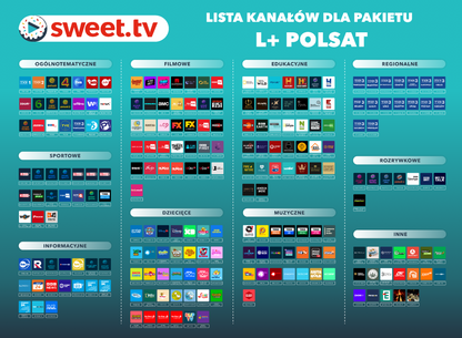 Sweet.TV Box 2 + pakiet L+ Polsat na 12 miesięcy